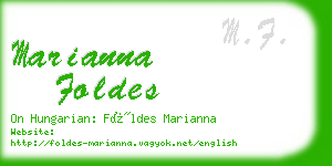 marianna foldes business card